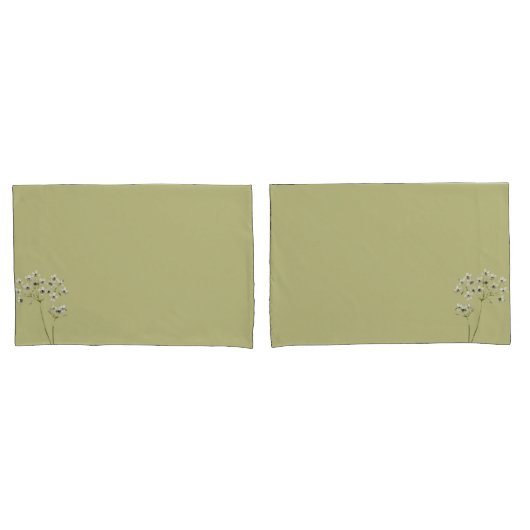 Blume Paradies Grüne Paar Hüllen Kissenbezug (Vorderseite-Set)