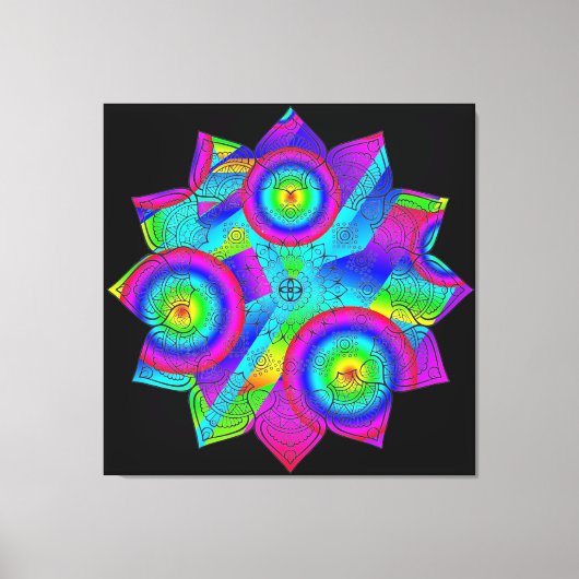 Blume Paradies Stretched Canvas Print Leinwanddruck (Vorderseite)