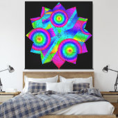 Blume Paradies Stretched Canvas Print Leinwanddruck (Insitu (Schlafzimmer))