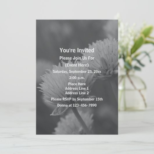 Blume-Party Einladung (Stehend Vorderseite)