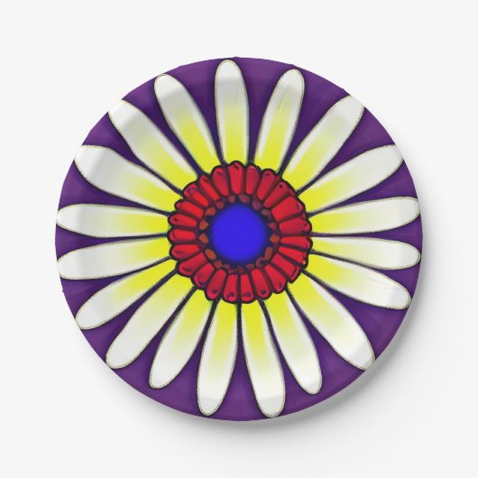 Blume Party Pappteller (Vorderseite)