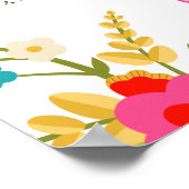Blume Party Willkommen Poster (Ecke)