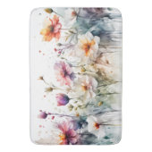Blume Pastel Minimal Botanisch Badematte (Vorderseite Vertikal)