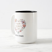 Blume Pastel Tea Happy Mother Day Gift Zweifarbige Tasse (Vorderseite Links)