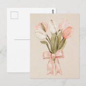Blume Pastel tulips Postkarte (Vorne/Hinten)
