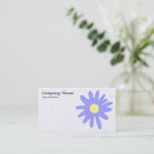 Blume - Pastellblau Visitenkarte (Stehend Vorderseite)