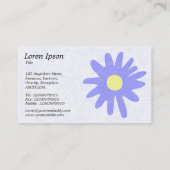 Blume - Pastellblau Visitenkarte (Rückseite)