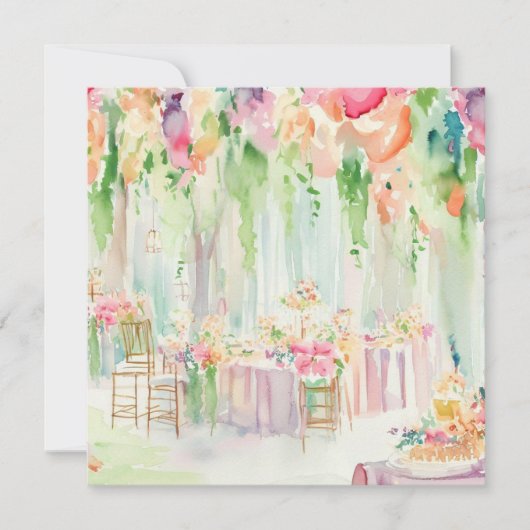 Blume: Pastelltücher, eine Babydusche Einladung (Vorderseite)