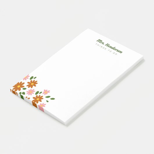 Blume-Patch-Beenden Post-it Klebezettel (angewinkelt)