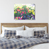 Blume Patch Canvas Print Leinwanddruck (Insitu (Schlafzimmer))