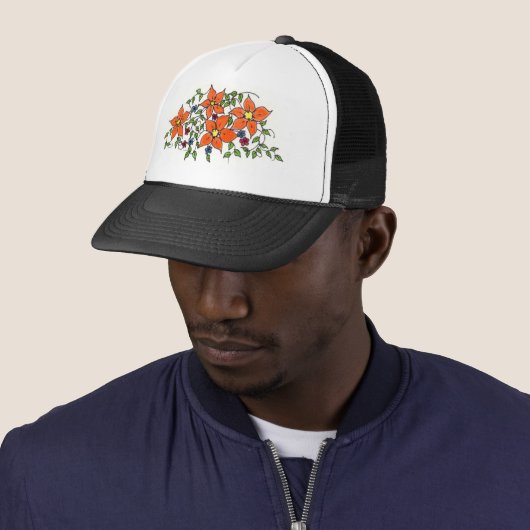 Blume Patch Hat Truckerkappe (Beispiel)