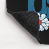 Blume Patriotic 4. Juli Groovy American F Mousepad (Ecke)