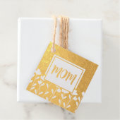 BLUME PATTER MIT CUSTOM TEXT GOLD & WHITE FARBE GESCHENKANHÄNGER (Mit Box)
