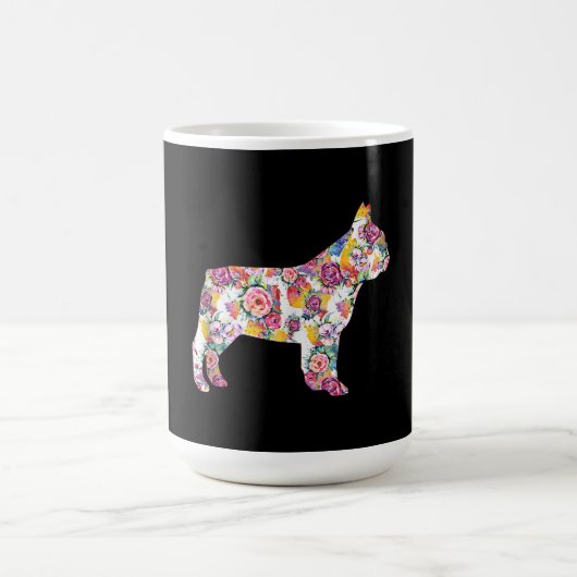 Blume Pattern Französisch Bulldogs Lover Gift Kaffeetasse (Mittel)