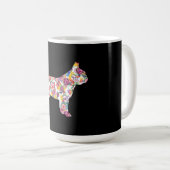 Blume Pattern Französisch Bulldogs Lover Gift Kaffeetasse (VorderseiteRechts)