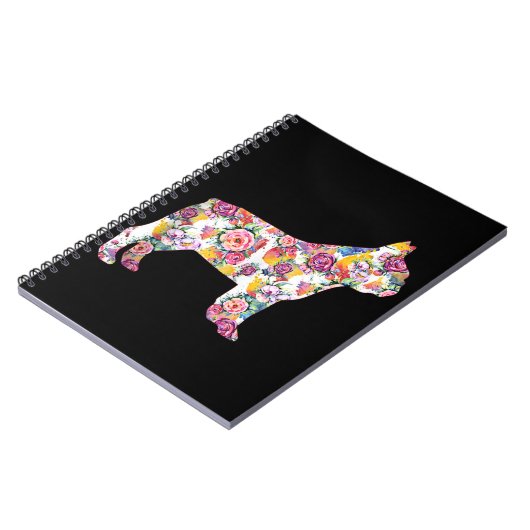 Blume Pattern Französisch Bulldogs Lover Gift Notizblock (Linke Seite)