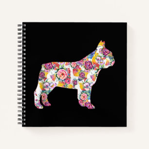 Blume Pattern Französisch Bulldogs Lover Gift Notizblock