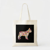 Blume Pattern Französisch Bulldogs Lover Gift Tragetasche (Vorne)