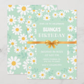 BLUME PATTERN GEBURTSTAG EINLADUNG (Vorne/Hinten)