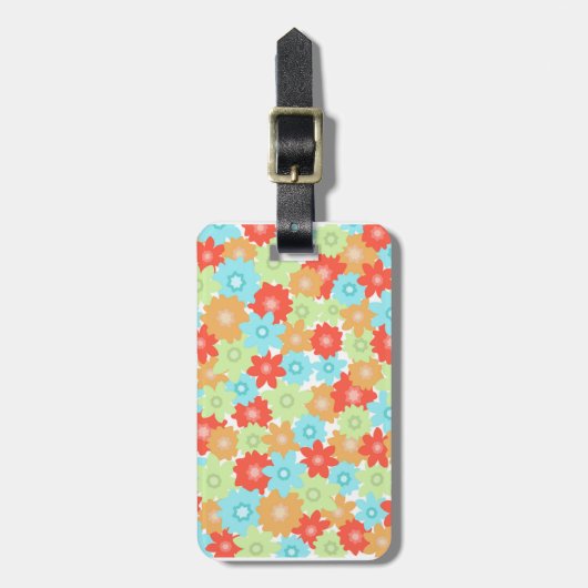 BLUME PATTERN GEPÄCKANHÄNGER (Vorderseite vertikal)