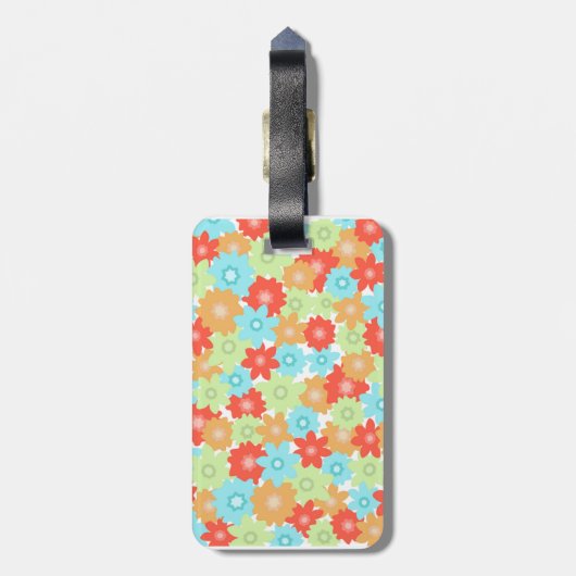 BLUME PATTERN GEPÄCKANHÄNGER (Rückseite vertikal)