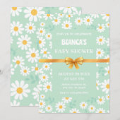 BLUME PATTERN Kinderdusche Einladung (Vorne/Hinten)