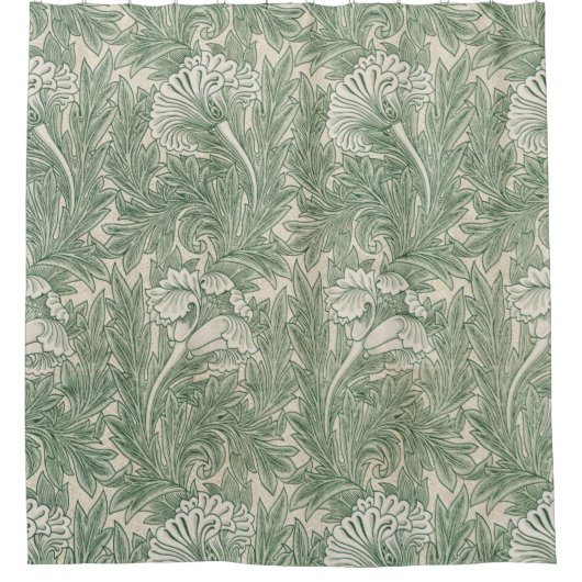 Blume Pattern, William Morris Duschvorhang (Vorderseite)