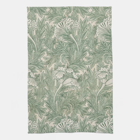 Blume Pattern, William Morris Geschirrtuch (Vertikal)