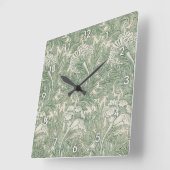 Blume Pattern, William Morris Quadratische Wanduhr (Winkel)