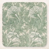 Blume Pattern, William Morris Rechteckiger Pappuntersetzer (Vorderseite)