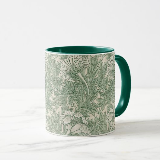 Blume Pattern, William Morris Tasse (VorderseiteRechts)
