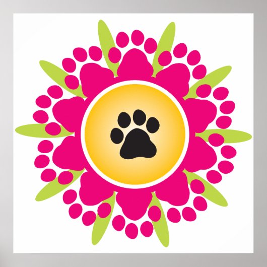 Blume Paw Prints Poster (Vorne)