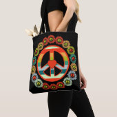 Blume Peace Sign Retro Hippy Tasche (Von Nahem)