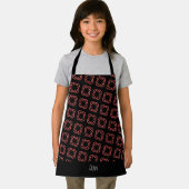Blume Peach Black Minimal Muster Schürze (Insitu)
