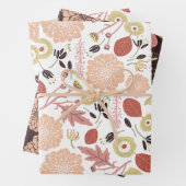 Blume Peach Green Botanic Geschenkpapier Set (Beispiel)