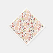 Blume Peach Green Botanic Serviette (Ecke)