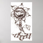Blume Pen & Ink Canvas Poster (Vorne)