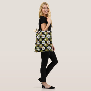 Blume Perlen und Donuts Camel Olive White Black Tasche