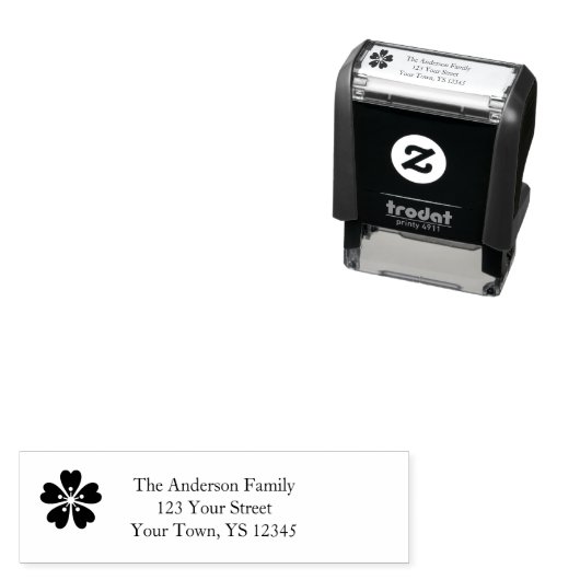 Blume Permastempel (Beispiel)