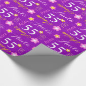 Blume personalisiert Anita Alter Geburtstagsverpac Geschenkpapier (Ecke)