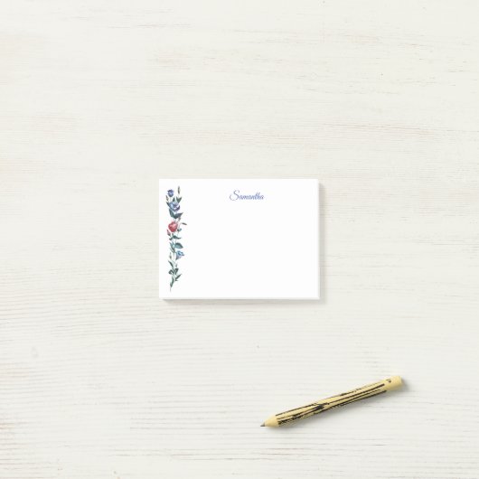 Blume Personalisiert Post it Notes Post-it Klebezettel (Auf Schreibtisch)