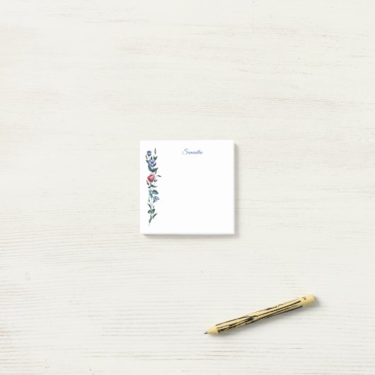 Blume Personalisiert Post it Notes Post-it Klebezettel (Auf Schreibtisch)