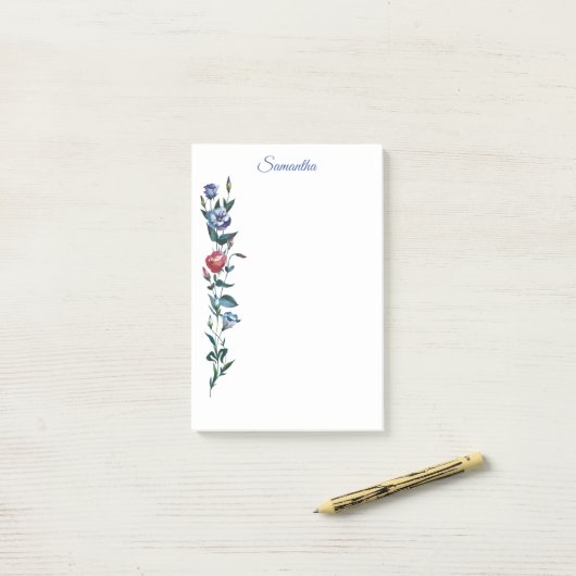 Blume Personalisiert Post it Notes Post-it Klebezettel (Auf Schreibtisch)