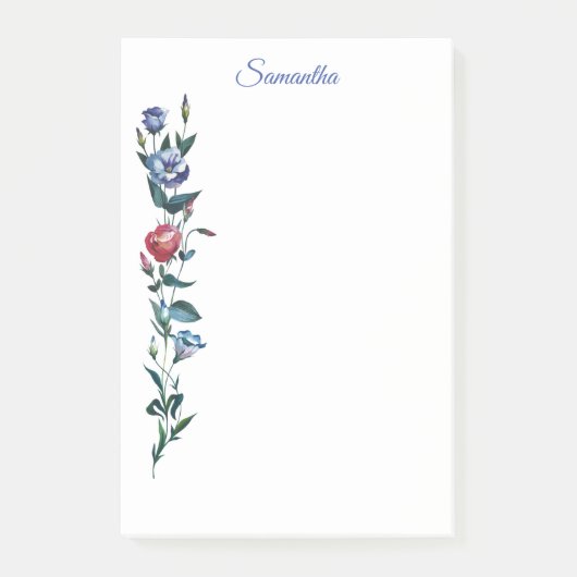 Blume Personalisiert Post it Notes Post-it Klebezettel (Vorderseite)
