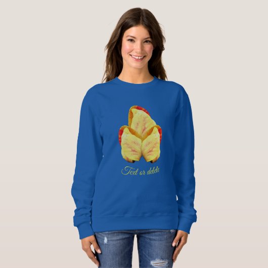 Blume Personalisiert Sweatshirt (Vorne ganz)