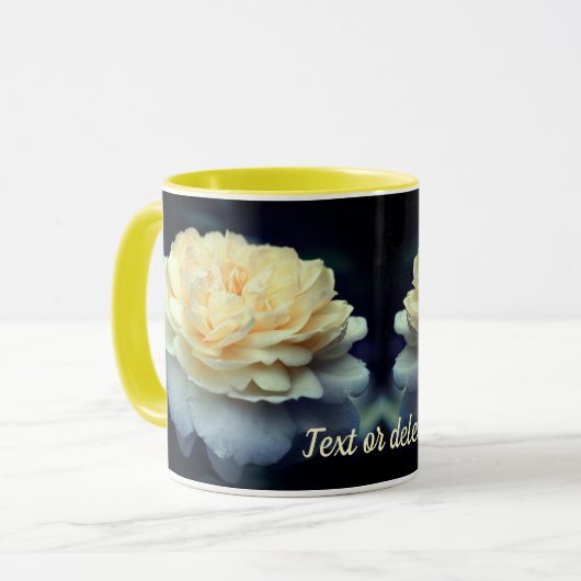 Blume Personalisiert Tasse (Vorderseite Links)