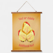 Blume Personalisiert Wandteppich Mit Holzrahmen (Vorderseite)