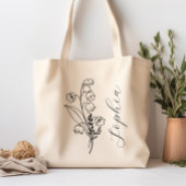 Blume personalisierter Geburtstag Mai Tragetasche