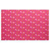 Blume personalisierter Name rosa typografische Gew Stoff (Fat Quarter (45,7 x 55,9 cm))