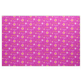Blume personalisierter Name rosa typografische Gew Stoff (Fat Quarter (45,7 x 55,9 cm))